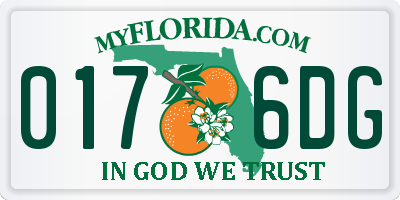 FL license plate 0176DG