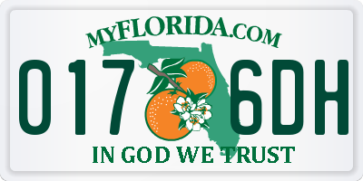 FL license plate 0176DH