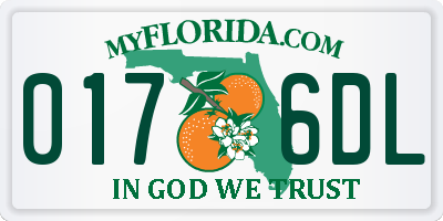FL license plate 0176DL