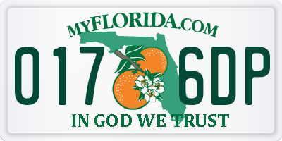 FL license plate 0176DP