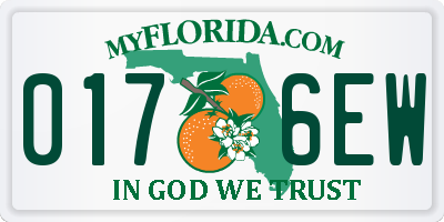 FL license plate 0176EW