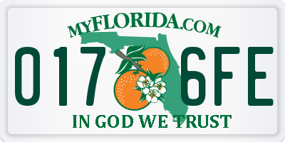 FL license plate 0176FE