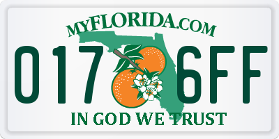 FL license plate 0176FF