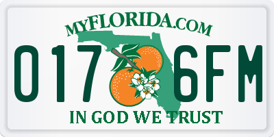 FL license plate 0176FM