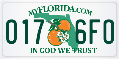 FL license plate 0176FO
