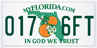 FL license plate 0176FT