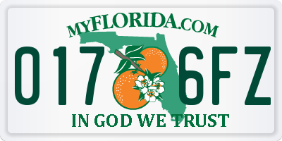 FL license plate 0176FZ