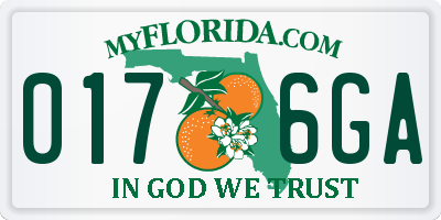 FL license plate 0176GA