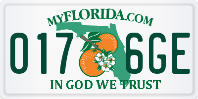 FL license plate 0176GE