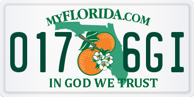 FL license plate 0176GI