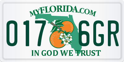 FL license plate 0176GR