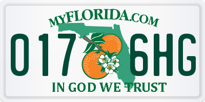 FL license plate 0176HG