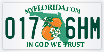 FL license plate 0176HM