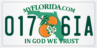 FL license plate 0176IA