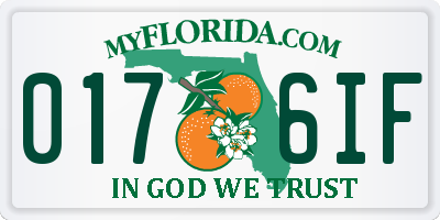 FL license plate 0176IF