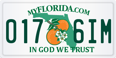 FL license plate 0176IM