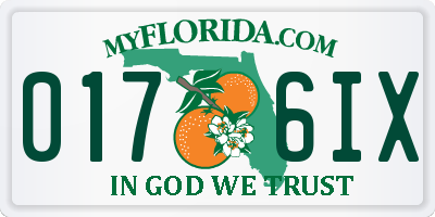 FL license plate 0176IX