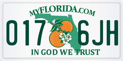 FL license plate 0176JH