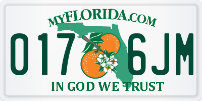 FL license plate 0176JM