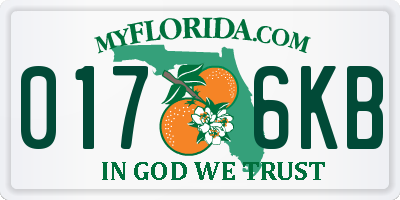 FL license plate 0176KB