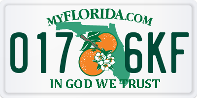 FL license plate 0176KF