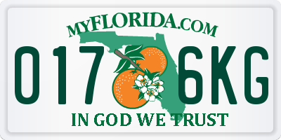 FL license plate 0176KG