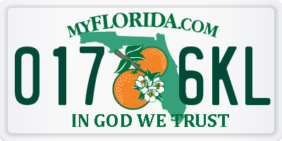 FL license plate 0176KL