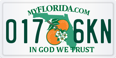 FL license plate 0176KN