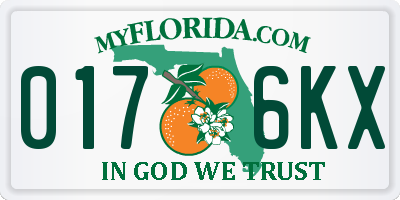 FL license plate 0176KX