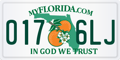 FL license plate 0176LJ