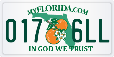 FL license plate 0176LL