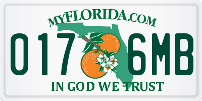 FL license plate 0176MB