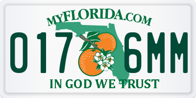 FL license plate 0176MM