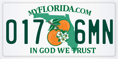 FL license plate 0176MN