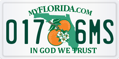 FL license plate 0176MS