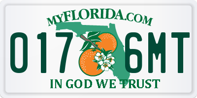 FL license plate 0176MT