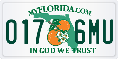 FL license plate 0176MU