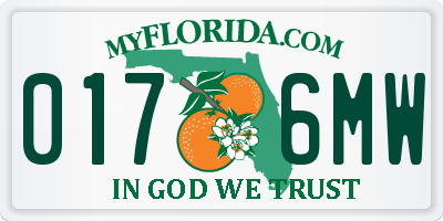FL license plate 0176MW