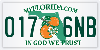 FL license plate 0176NB