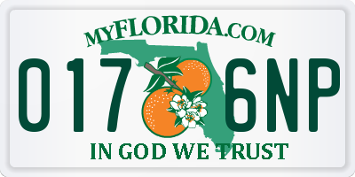 FL license plate 0176NP