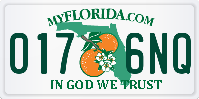 FL license plate 0176NQ