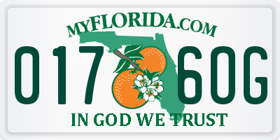 FL license plate 0176OG
