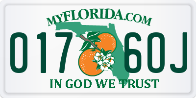 FL license plate 0176OJ
