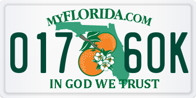 FL license plate 0176OK