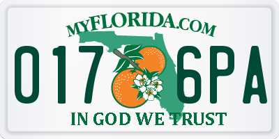 FL license plate 0176PA