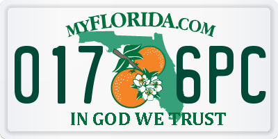 FL license plate 0176PC