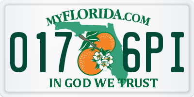 FL license plate 0176PI