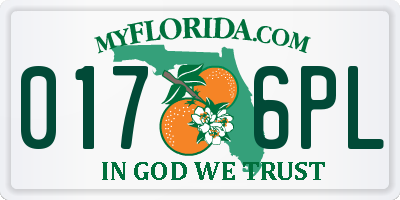 FL license plate 0176PL