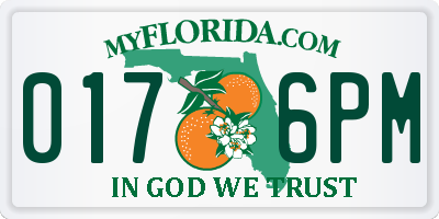 FL license plate 0176PM