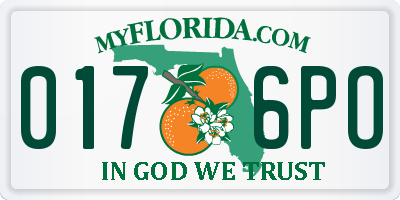FL license plate 0176PO